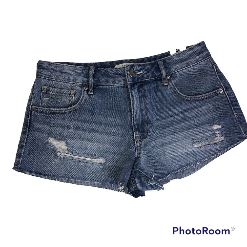 PAC SUN Low Rise Denim Cutoff Distressed Shorts NEW Sz 26